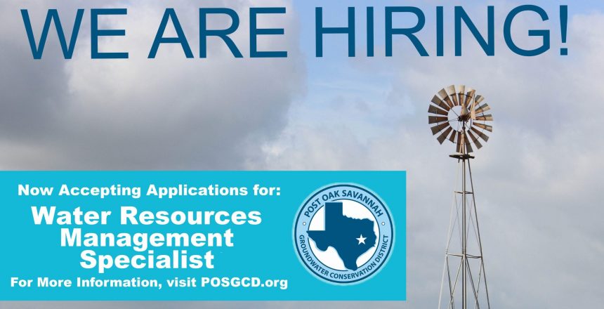 WE ARE HIRING Ad Water Resources Management Specialist Thin